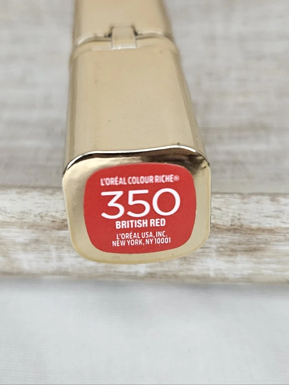 L'Oreal Paris Colour Riche Satin Lipstick 350 British Red New Classic NWT